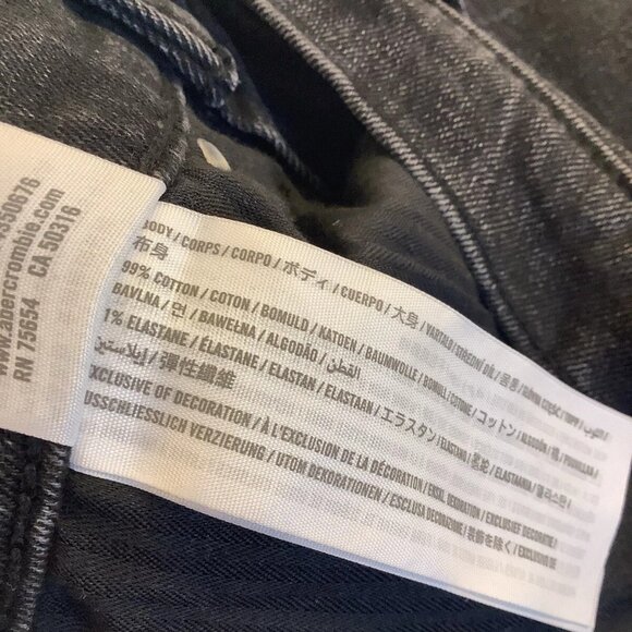 Abercrombie & Fitch Distressed Ultra High Rise Mom Jean Women's Size 0S-W25 - Picture 6 of 10